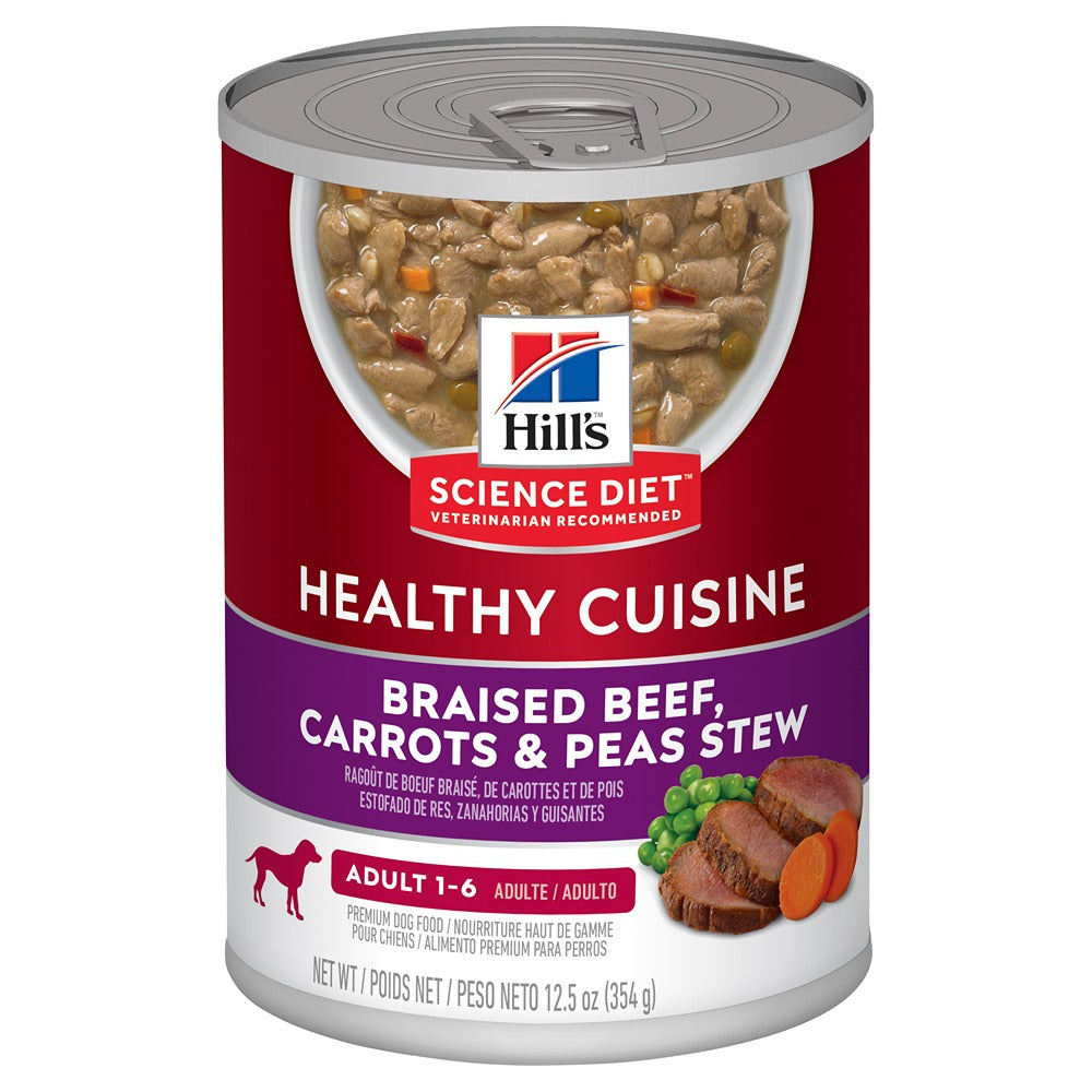 Hills Science Diet Adult Healthy Cuisine Beef, Carrots & Peas Stew Canned Dog Food