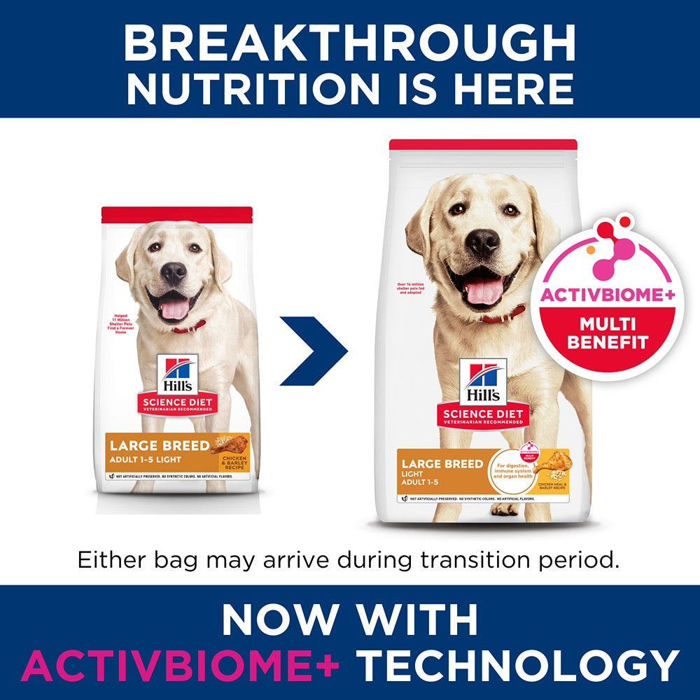 Hill's Science Diet Large Breed Light Adult Chicken Dry Dog Food