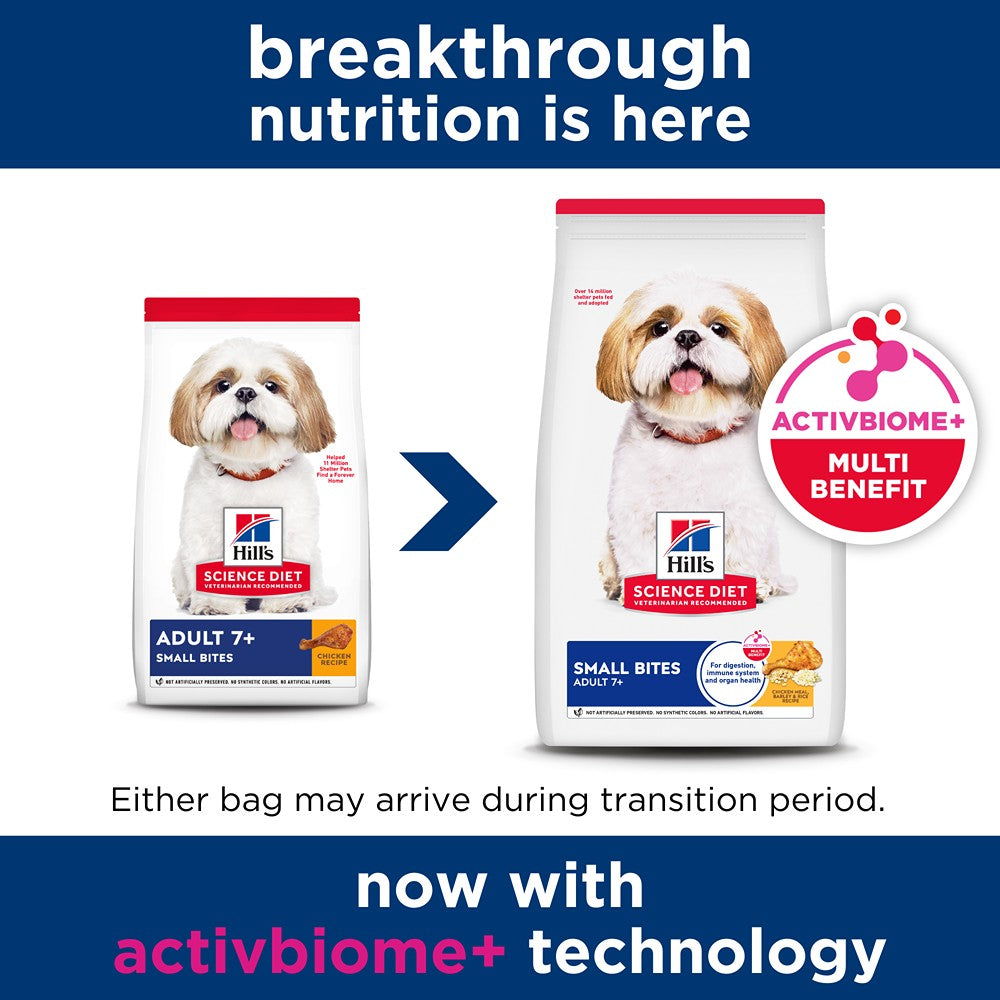 Hill's Science Diet Small Bites Senior Chicken Dry Dog Food