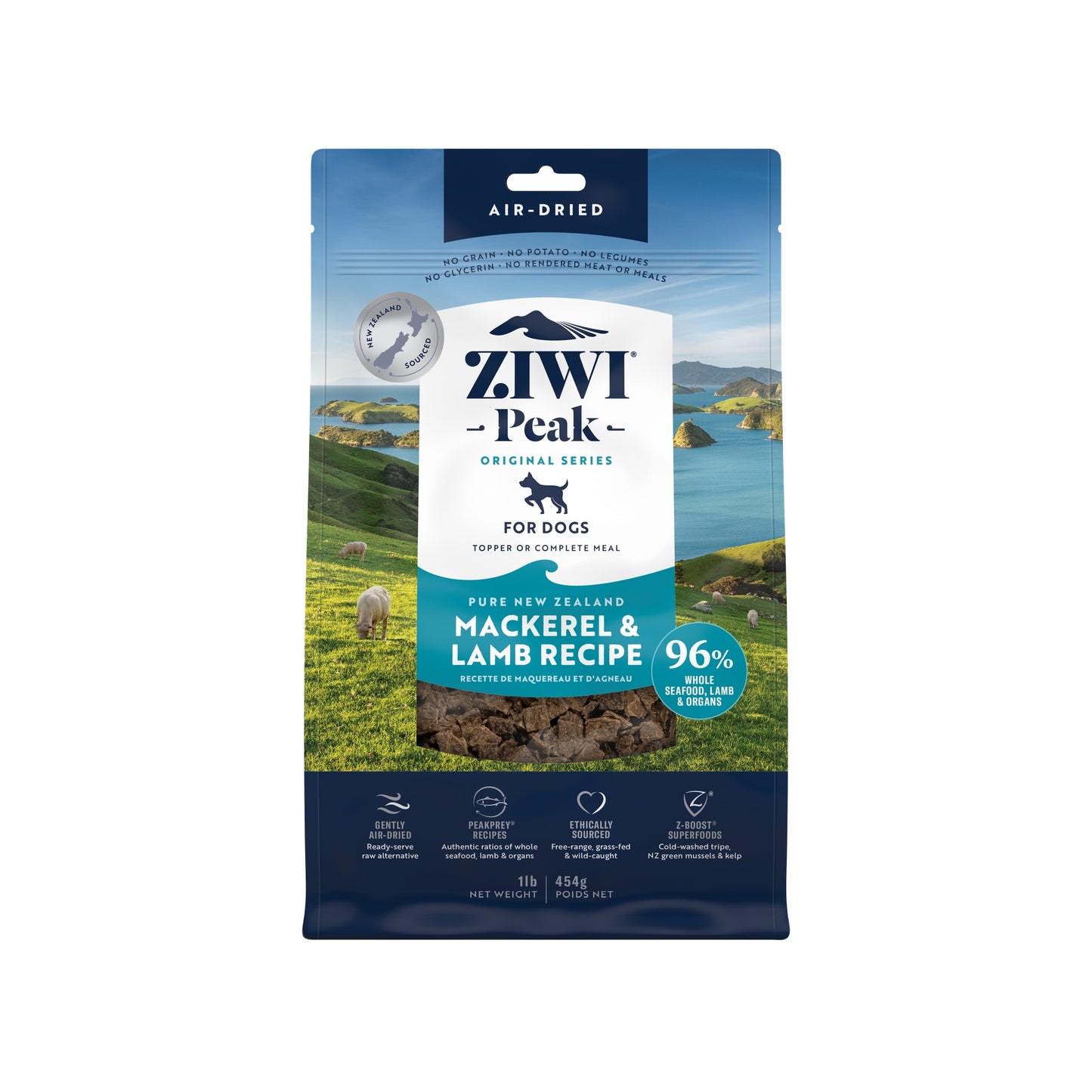 Ziwi Peak Air Dried Mackerel & Lamb Recipe Dry Dog Food