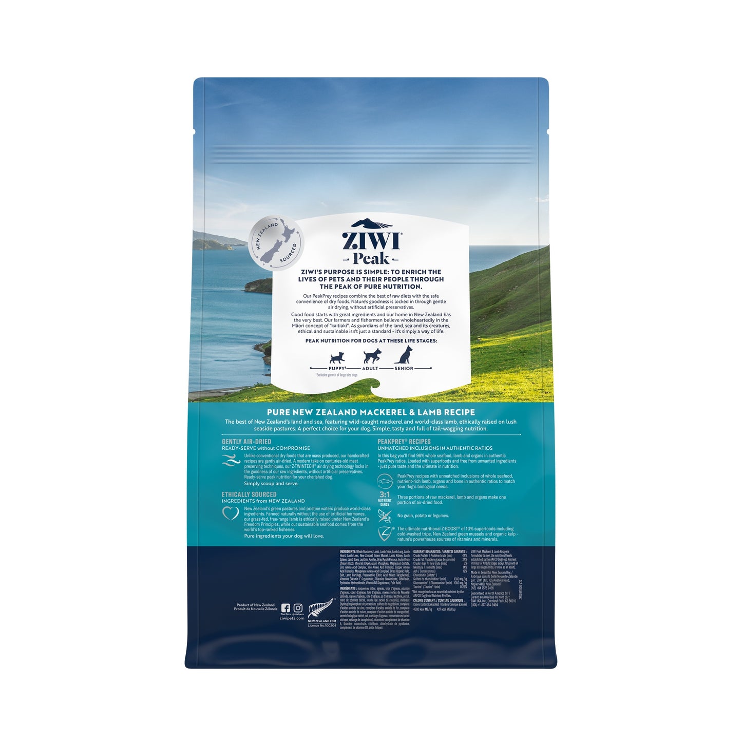 Ziwi Peak Air Dried Mackerel & Lamb Recipe Dry Dog Food