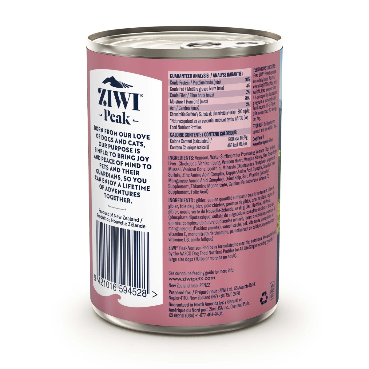 Ziwi Peak Venison Recipe Wet Dog Food