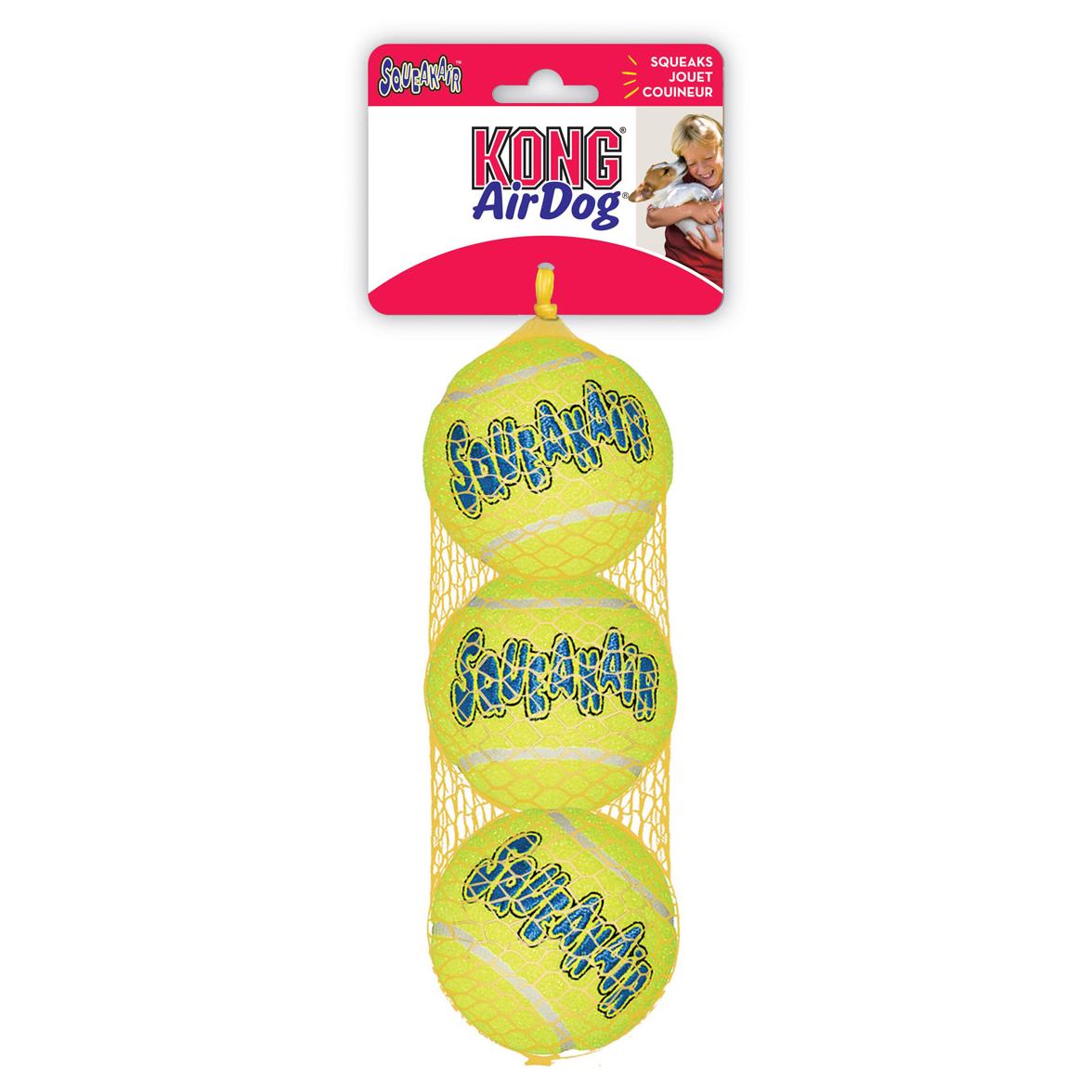KONG AirDog Squeaker Balls Dog Fetch Toy 3 Pack
