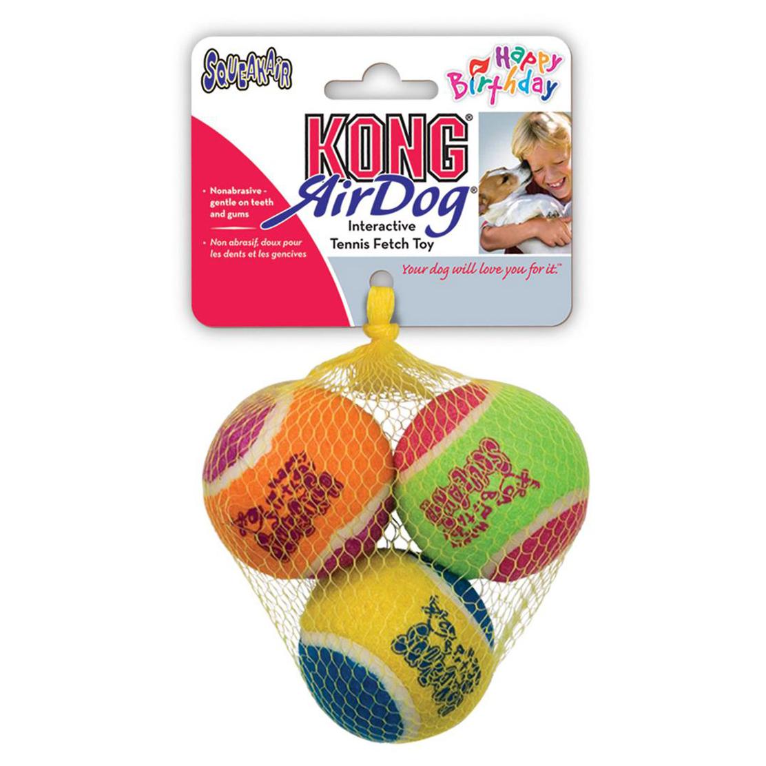 KONG AirDog Squeaker Birthday Balls Dog Fetch Toy