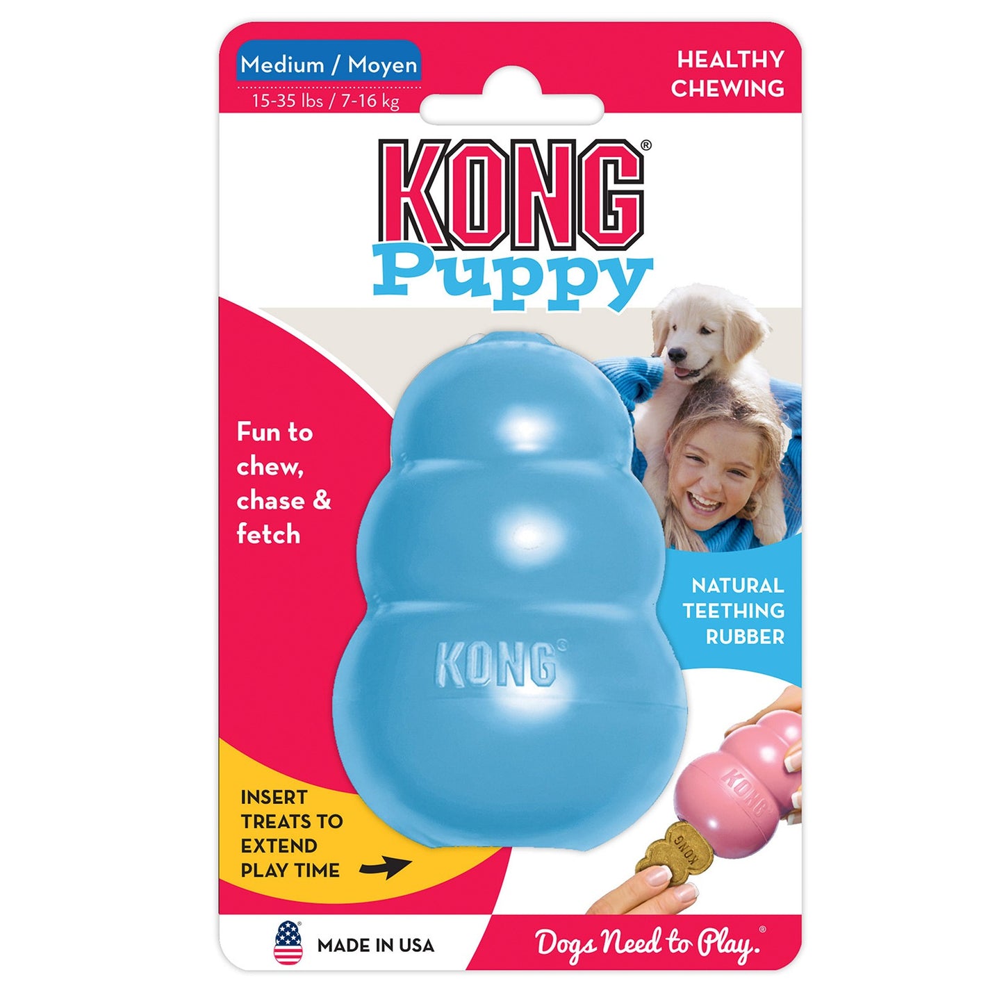 KONG Classic Puppy Treat Dispensing Dog Toy