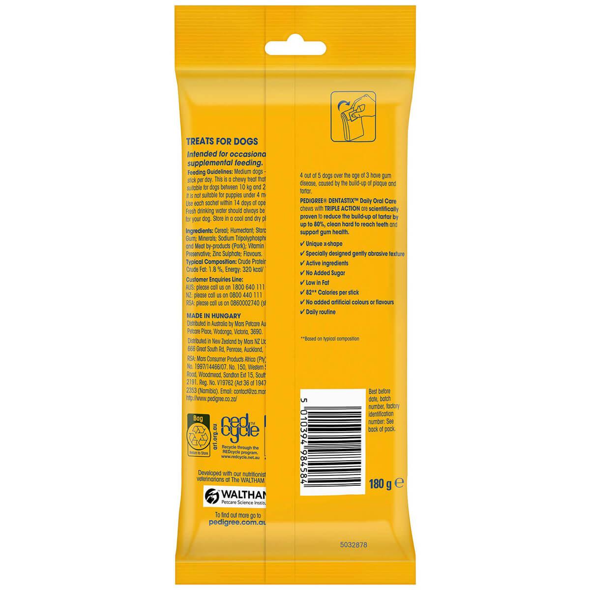 Pedigree Dentastix Medium Breed Oral Care Dog Treats