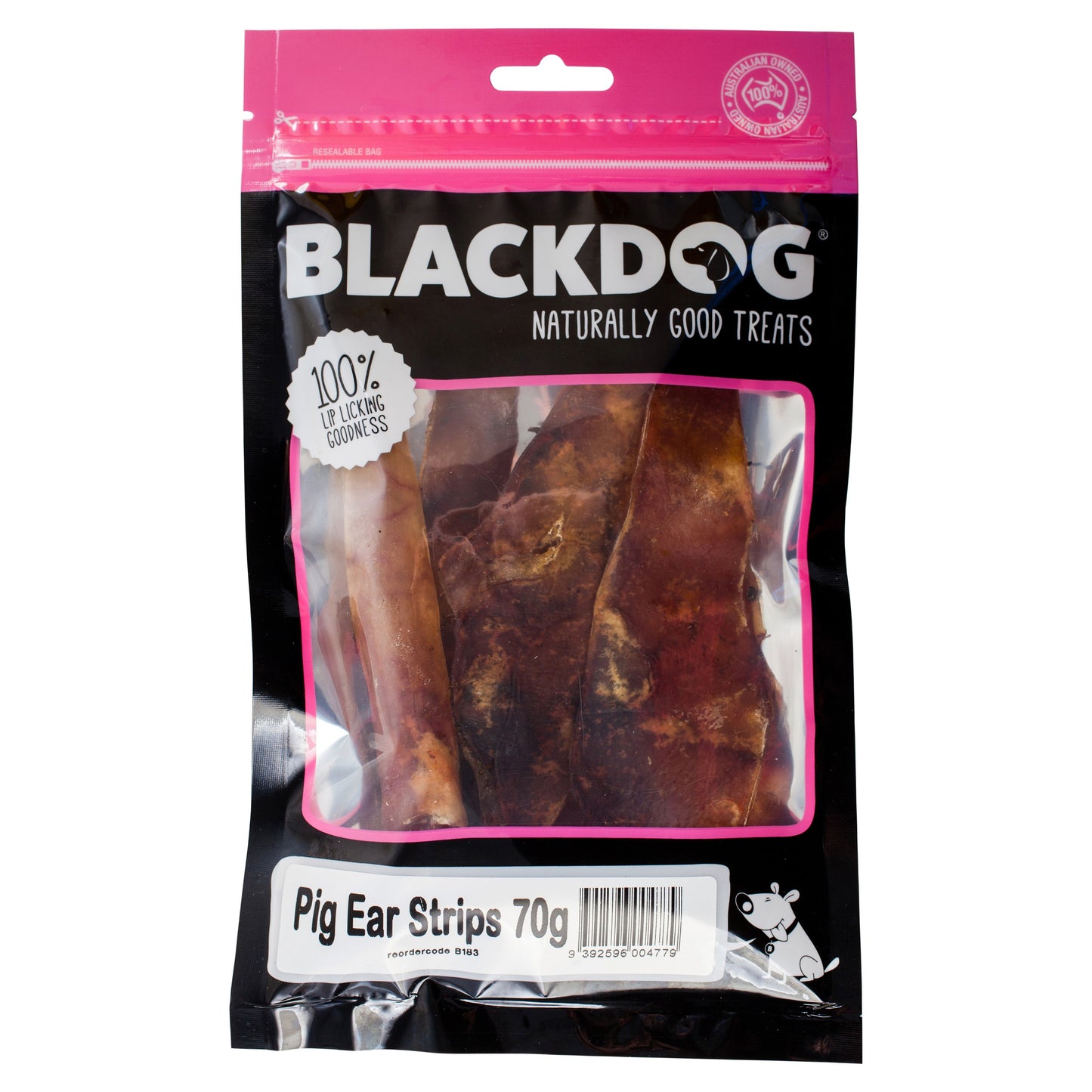 Blackdog Pig Ear Strips Dog Treats
