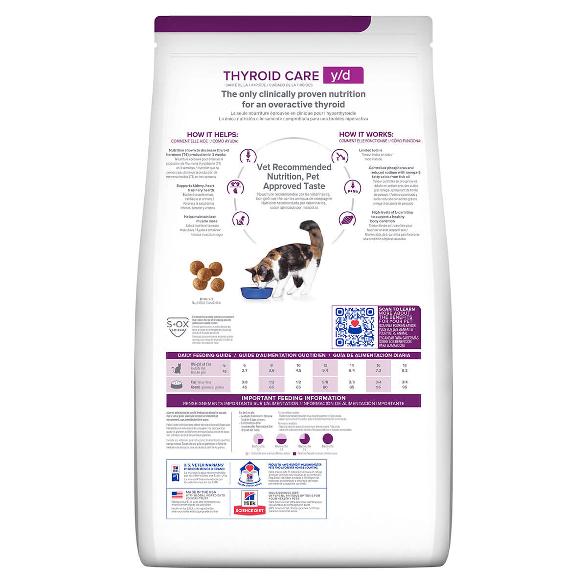 Hill's Prescription Diet Y/D Thyroid Care Dry Cat Food