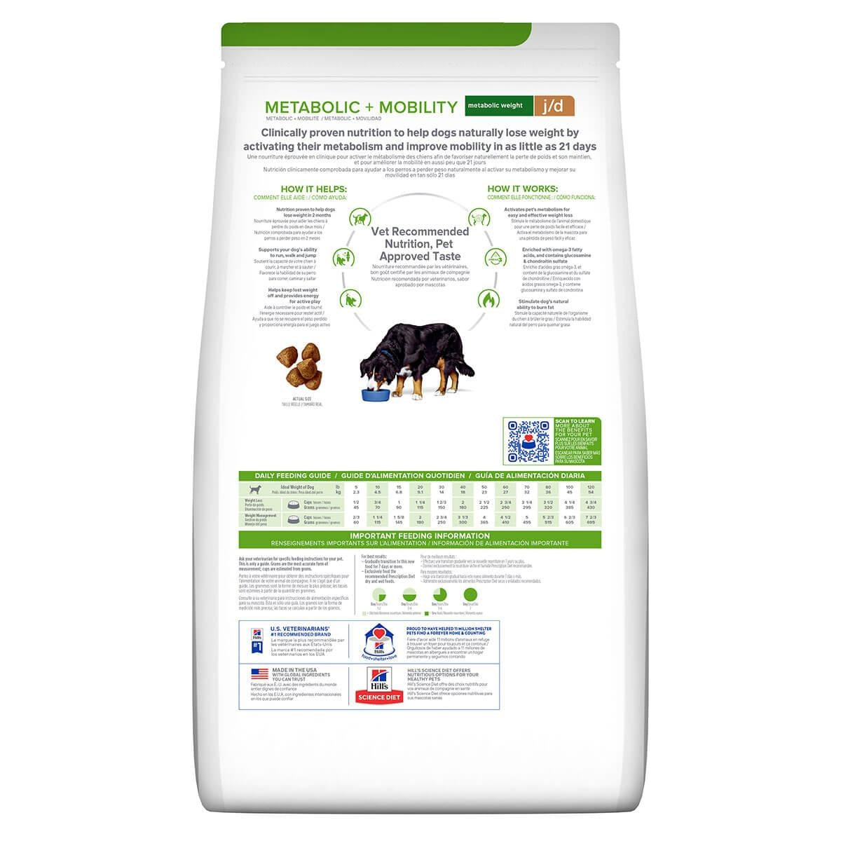 Hill's Prescription Diet J/D Metabolic Weight & Mobility Care Dry Dog Food