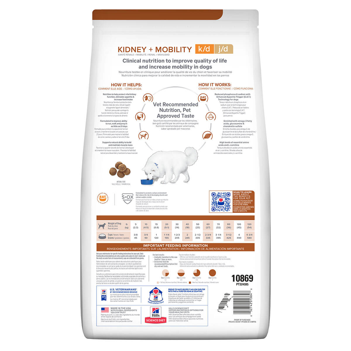 Hill's Prescription Diet K/D + J/D Kidney & Mobility Care Dry Dog Food