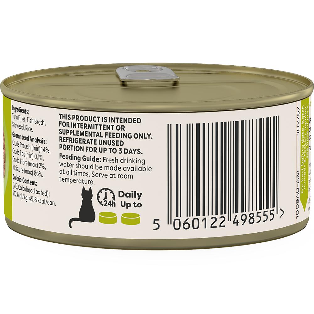 Applaws Natural Tuna Fillet with Seaweed in Broth Wet Cat Food Can