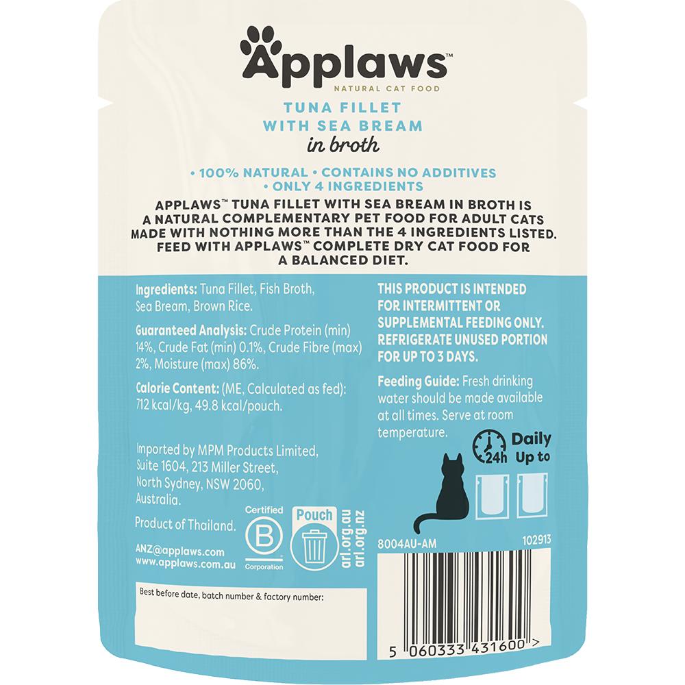 Applaws Tuna & Sea Bream Pouch Wet Cat Food