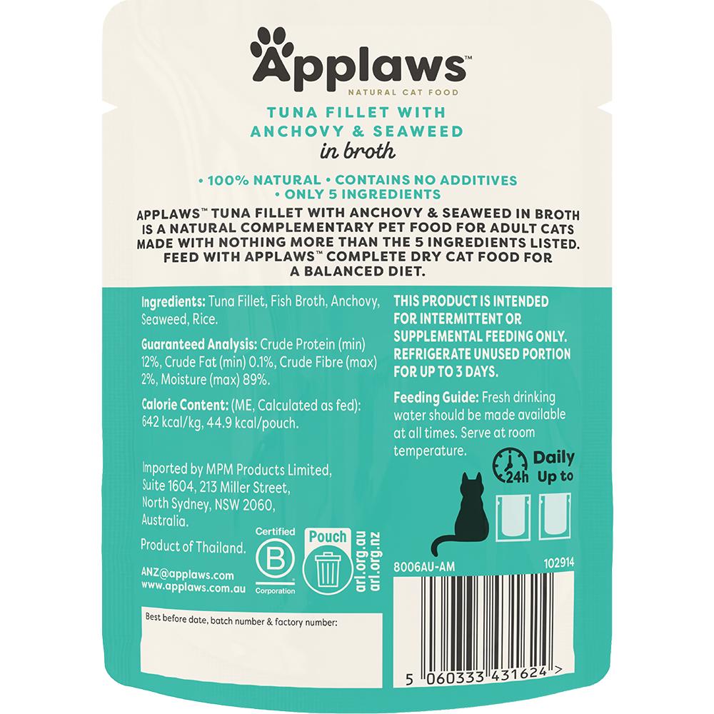 Applaws Tuna & Anchovy Pouch Wet Cat Food