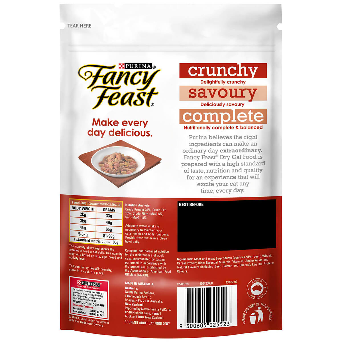 Fancy Feast Adult Beef, Salmon  and Cheese Dry Cat Food