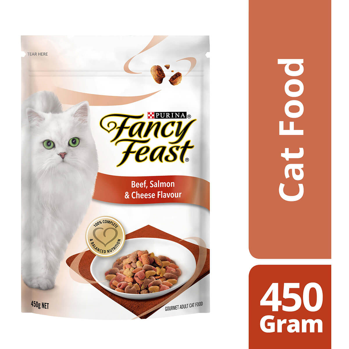 Fancy Feast Adult Beef, Salmon  and Cheese Dry Cat Food