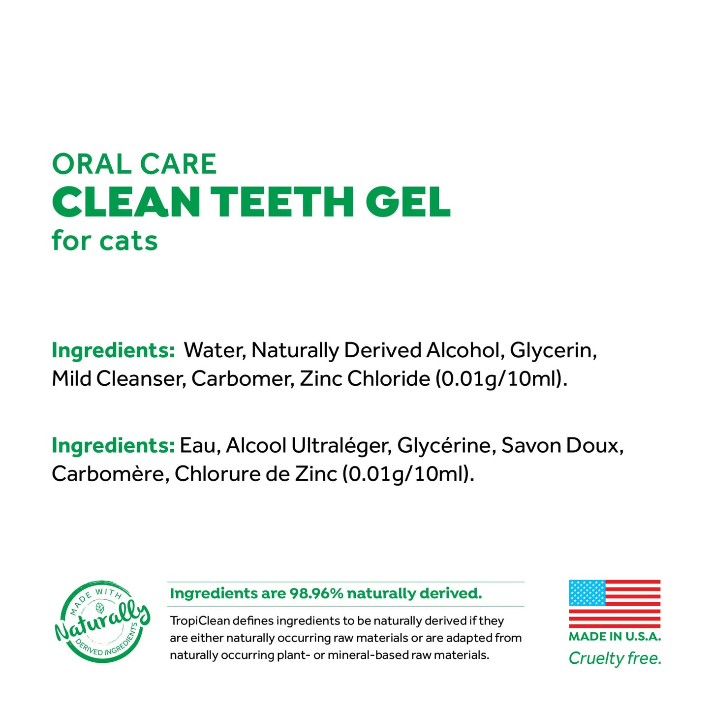 Tropiclean Fresh Breath Clean Teeth Gel Cat