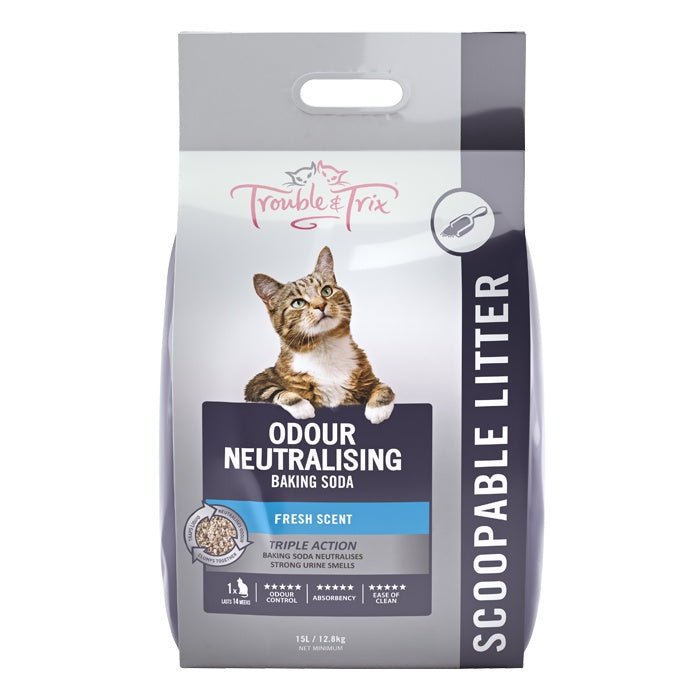 Trouble N Trix Clumping Odour Neutralising Baking Soda Cat Litter