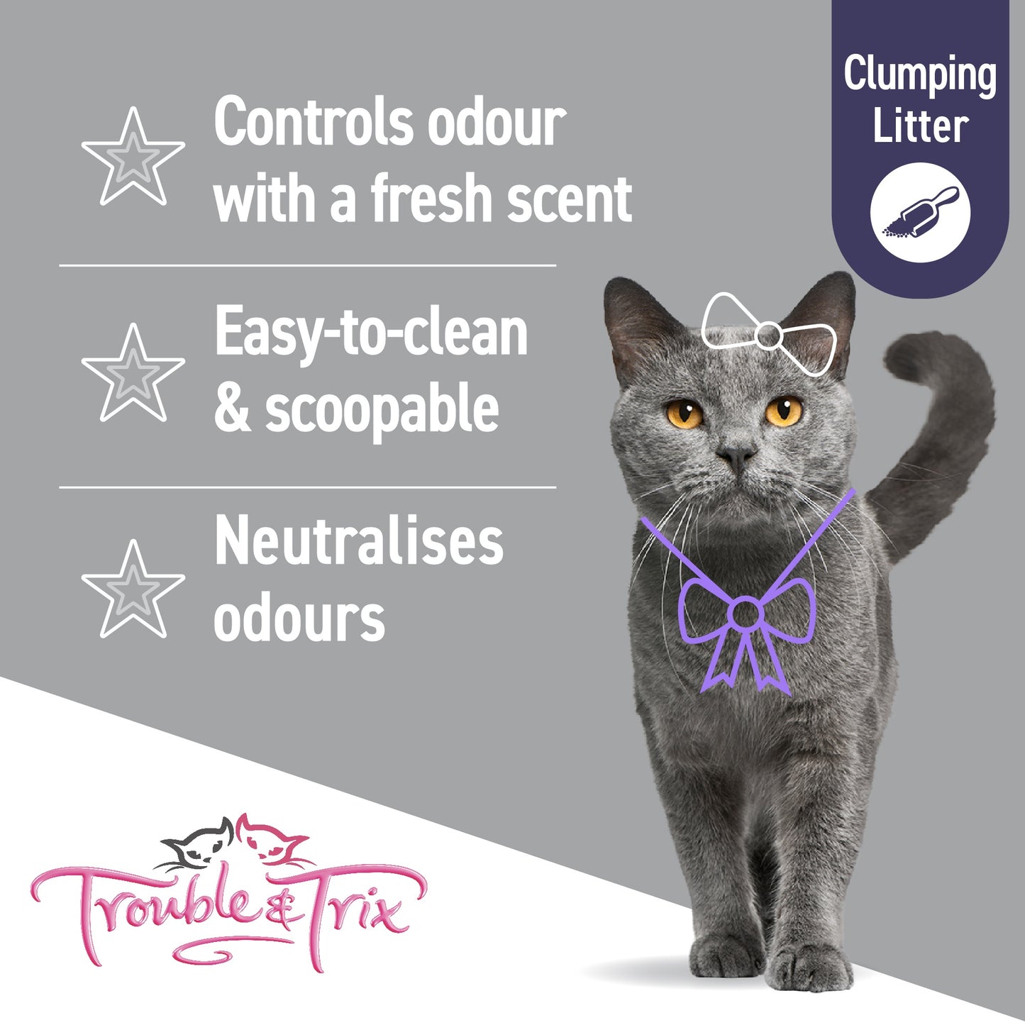 Trouble N Trix Clumping Odour Neutralising Baking Soda Cat Litter