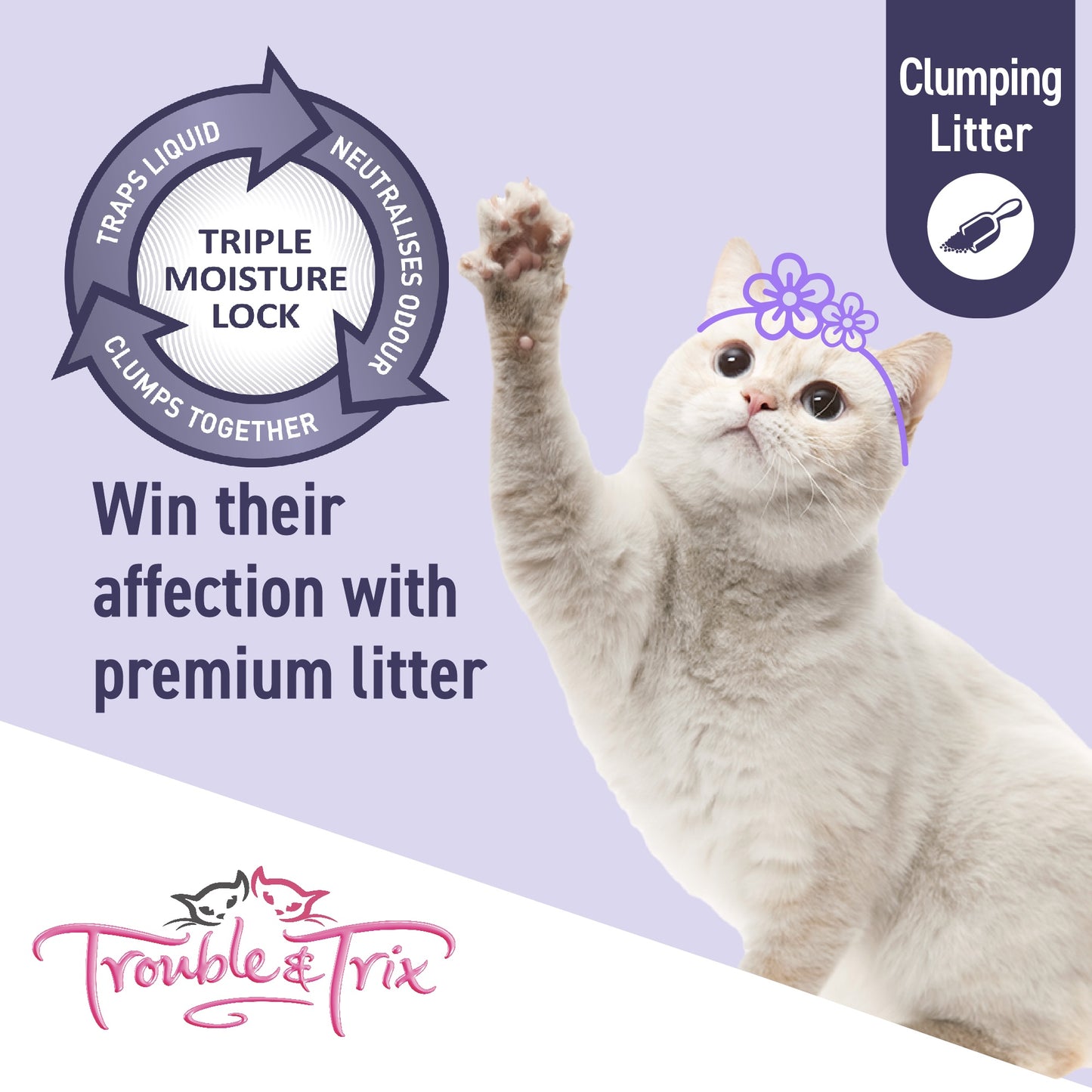 Trouble N Trix Clumping Odour Neutralising Baking Soda Cat Litter