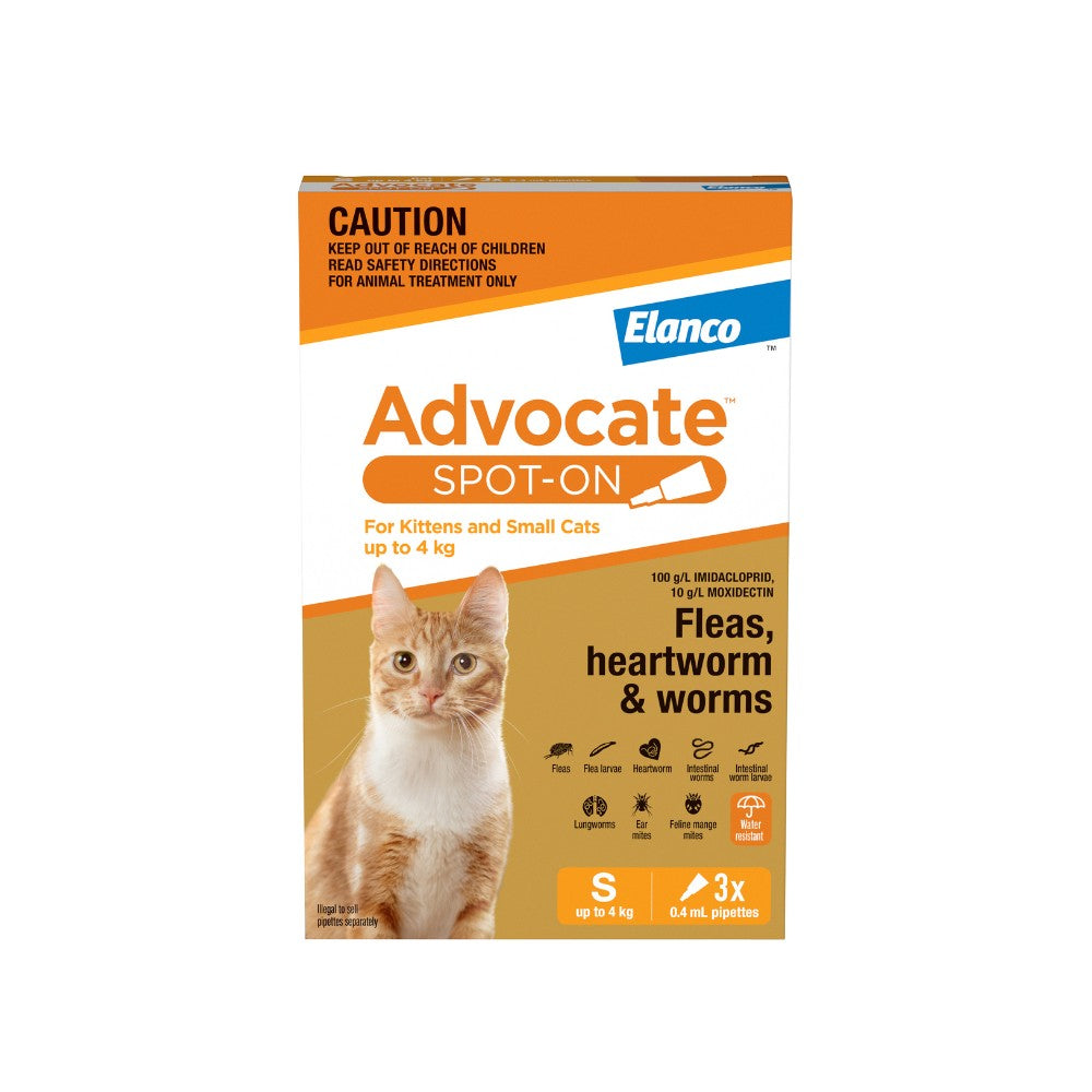 Advocate Spot-On Flea & Worm Treatment <4kg Cat