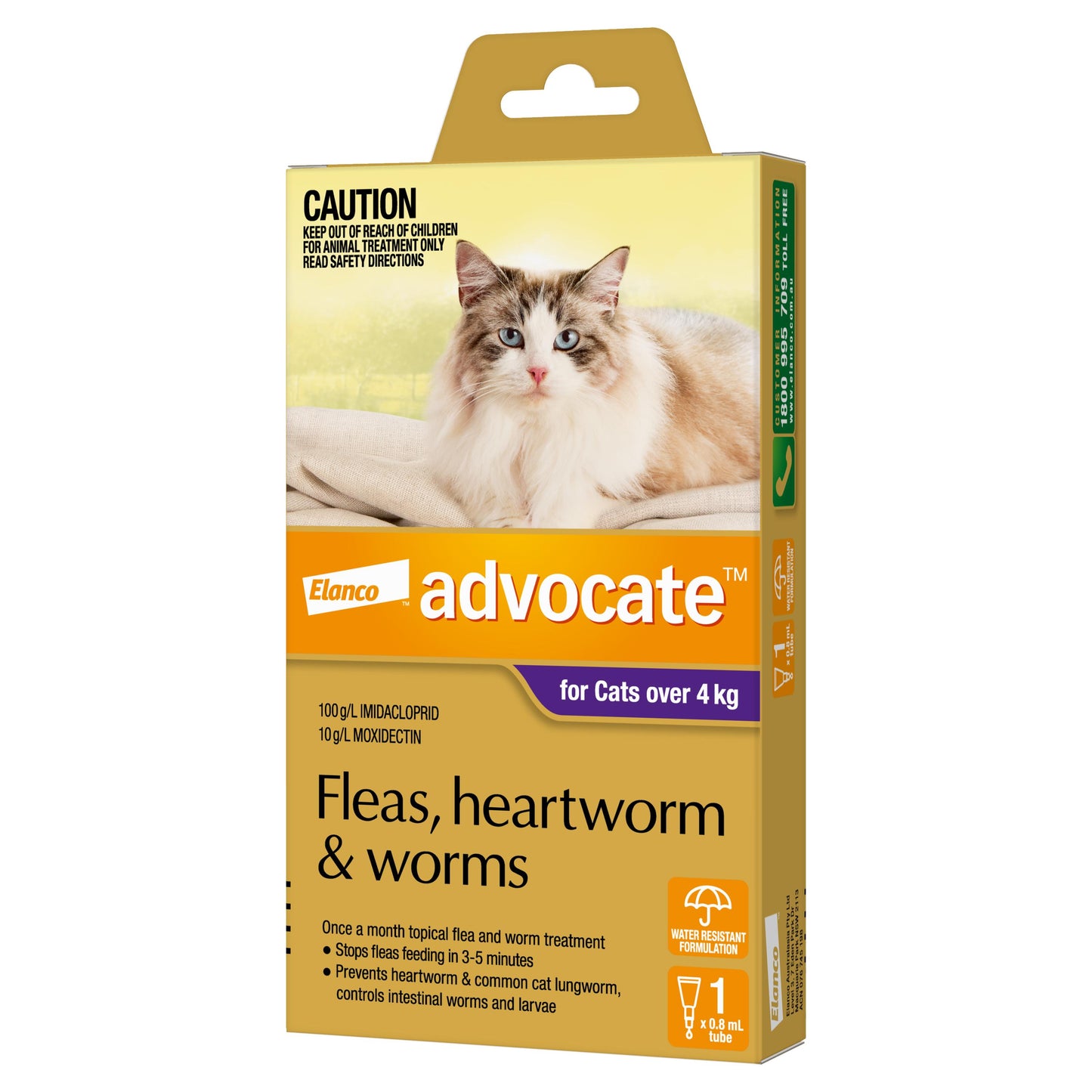 Advocate Spot-On Flea & Worm Treatment >4kg Cat