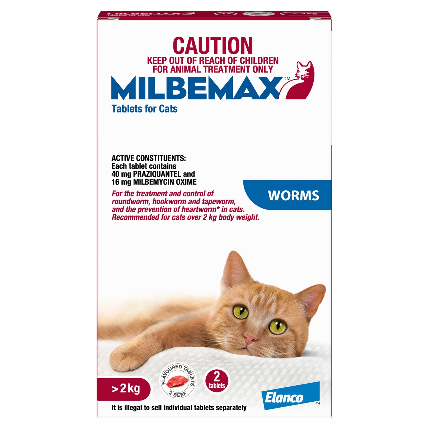 Milbemax Allwormer >2kg Cat