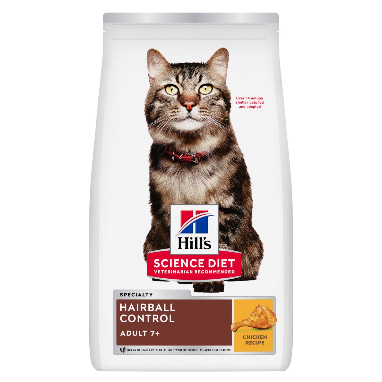 Hill's Science Diet Hairball Control Senior Chicken Dry Cat Food
