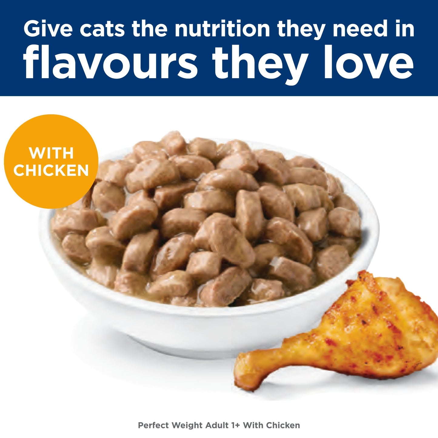 Hill's Science Diet Perfect Weight Adult Chicken Pouches Wet Cat Food 85g