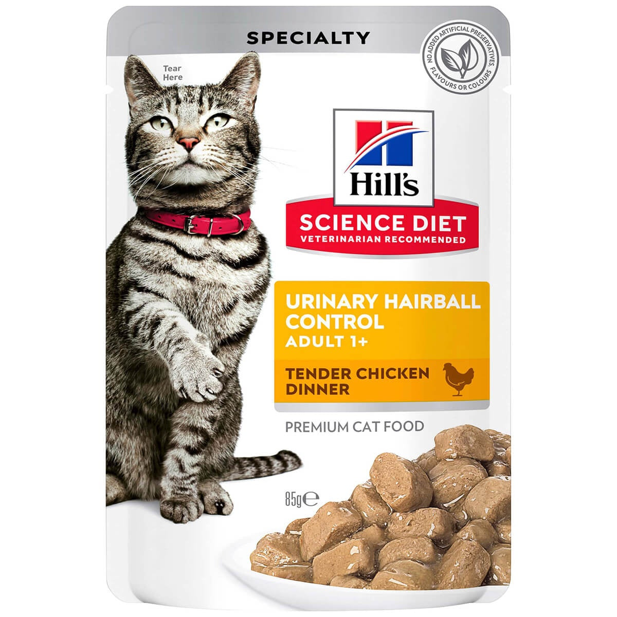 Hill's Science Diet Urinary Hairball Control Adult Chicken Wet Cat Food 85g