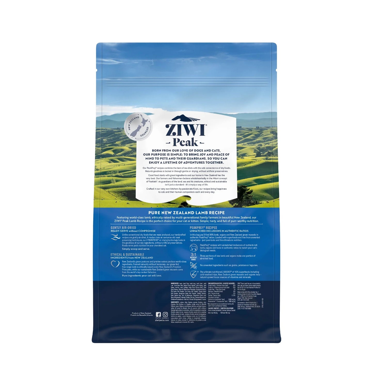 Ziwi Peak Air Dried Lamb Recipe Dry Cat Food