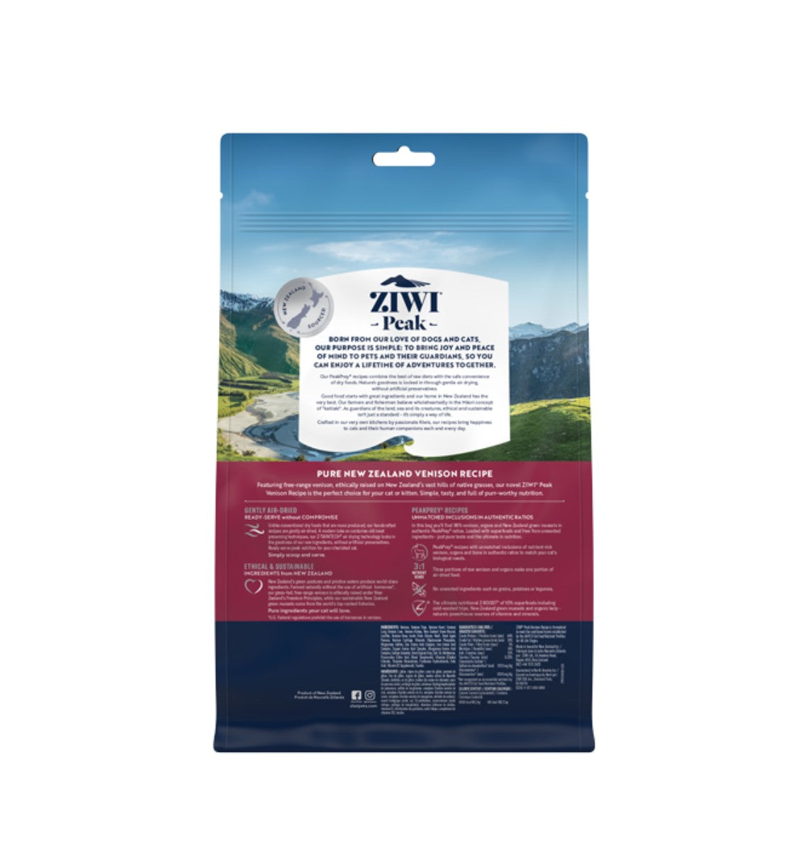 Ziwi Peak Air Dried Venison Recipe Dry Cat Food 400g