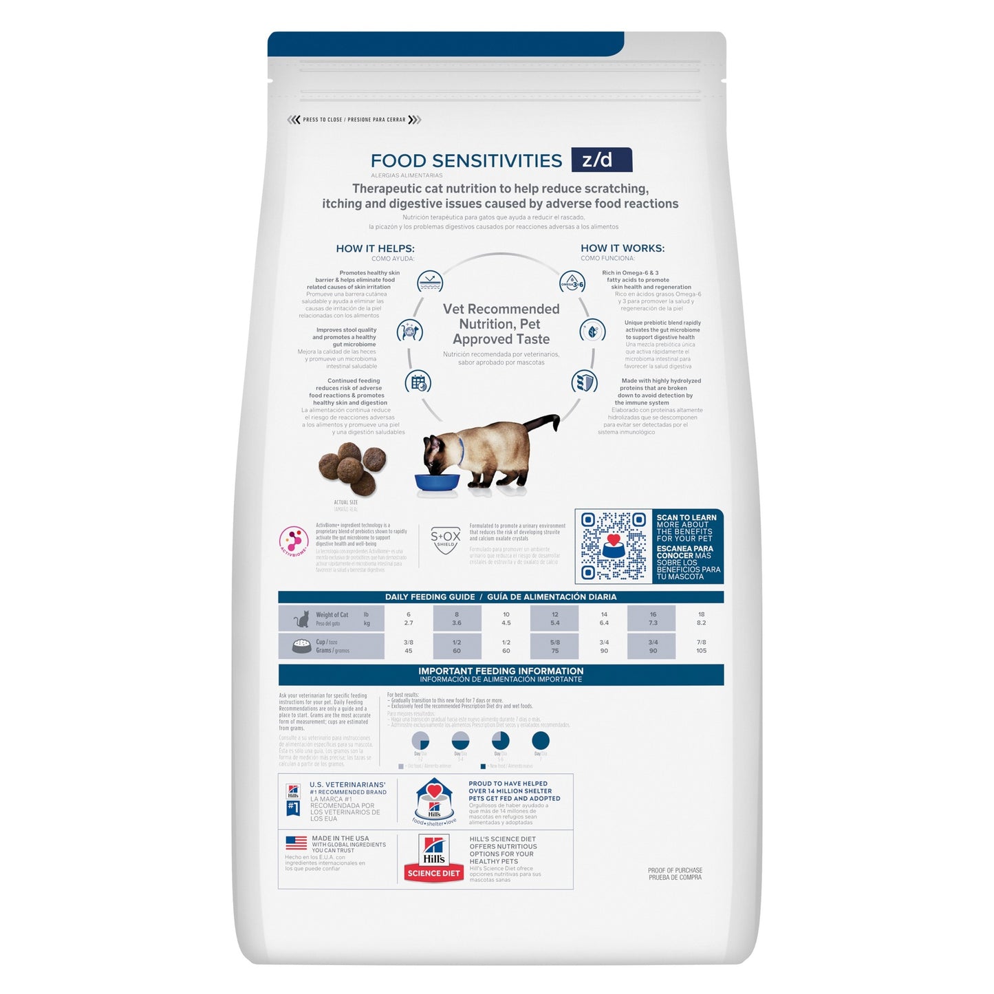 Hill's Prescription Diet Z/D Food Sensitivities Dry Cat Food