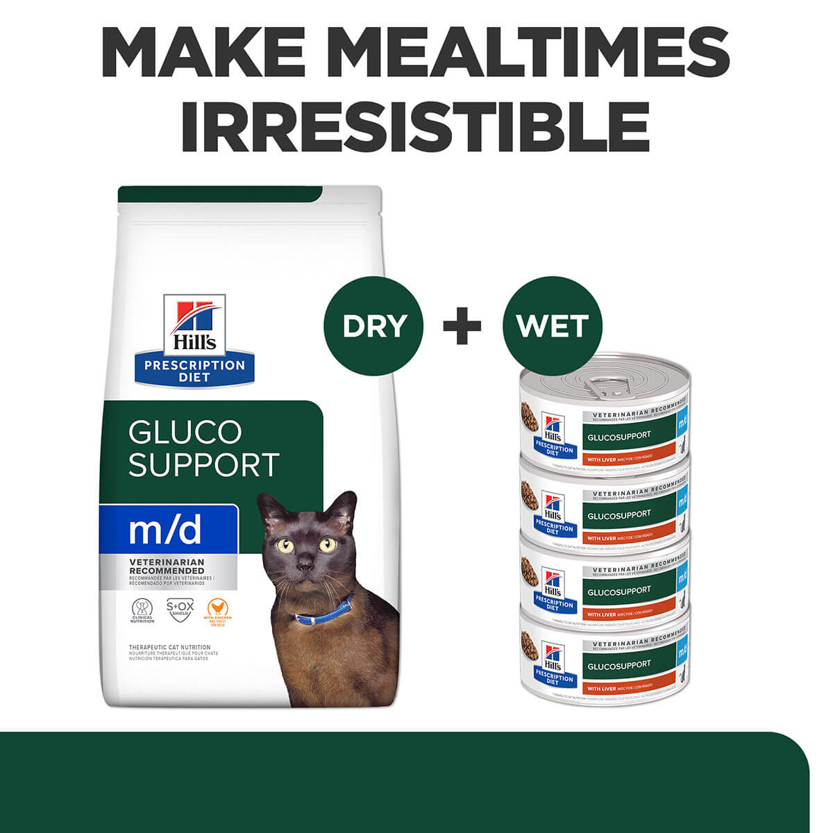 Hill's Prescription Diet M/D GlucoSupport Liver Wet Cat Food