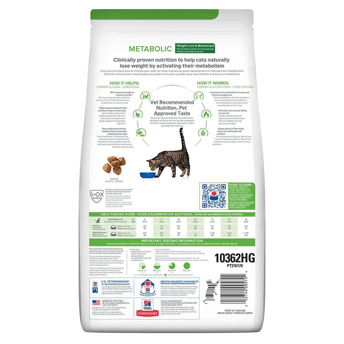 Hill's Prescription Diet Metabolic Weight Management Dry Cat Food