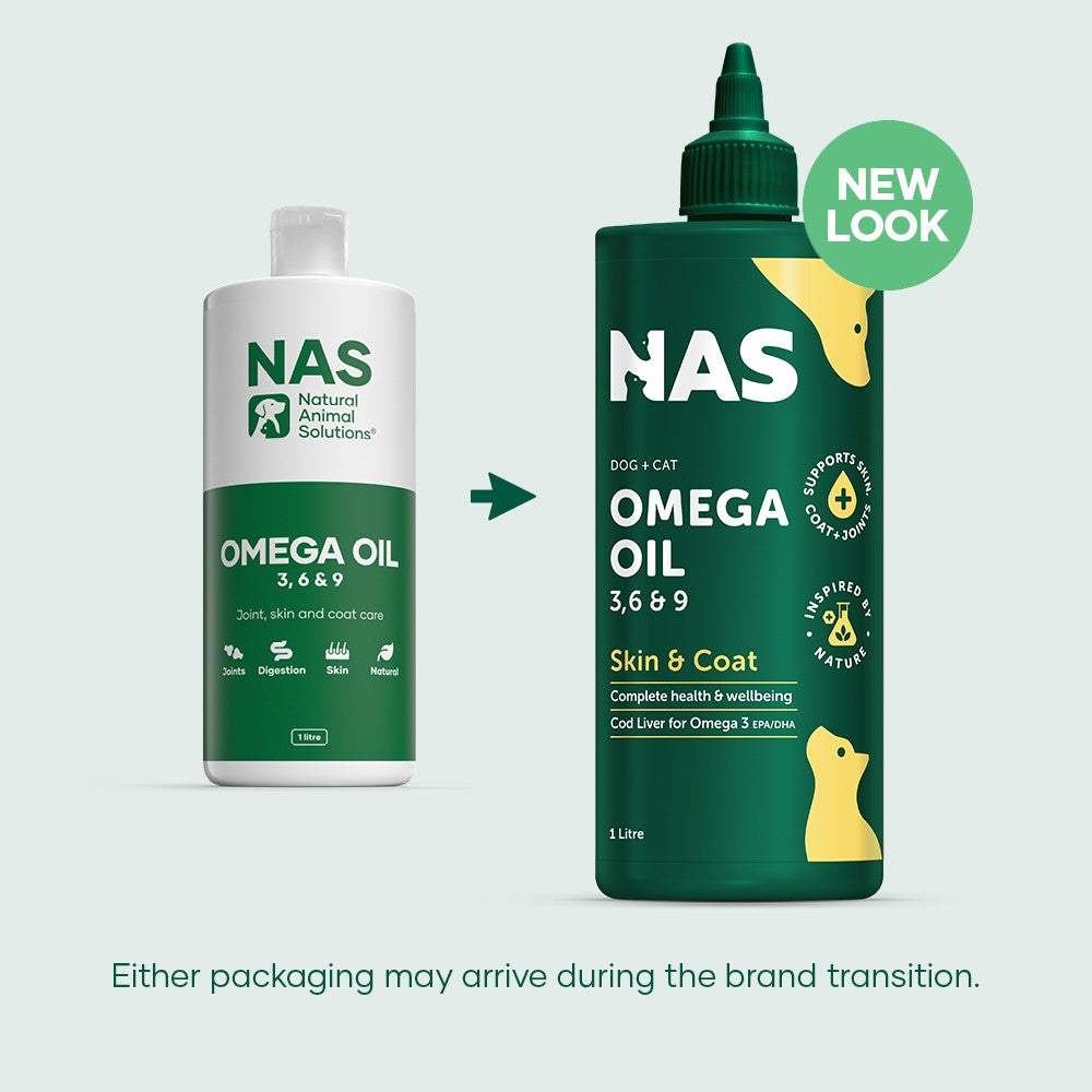 NAS Omega Oil 3 6 & 9 Supplement for Dogs, Cats & Horses