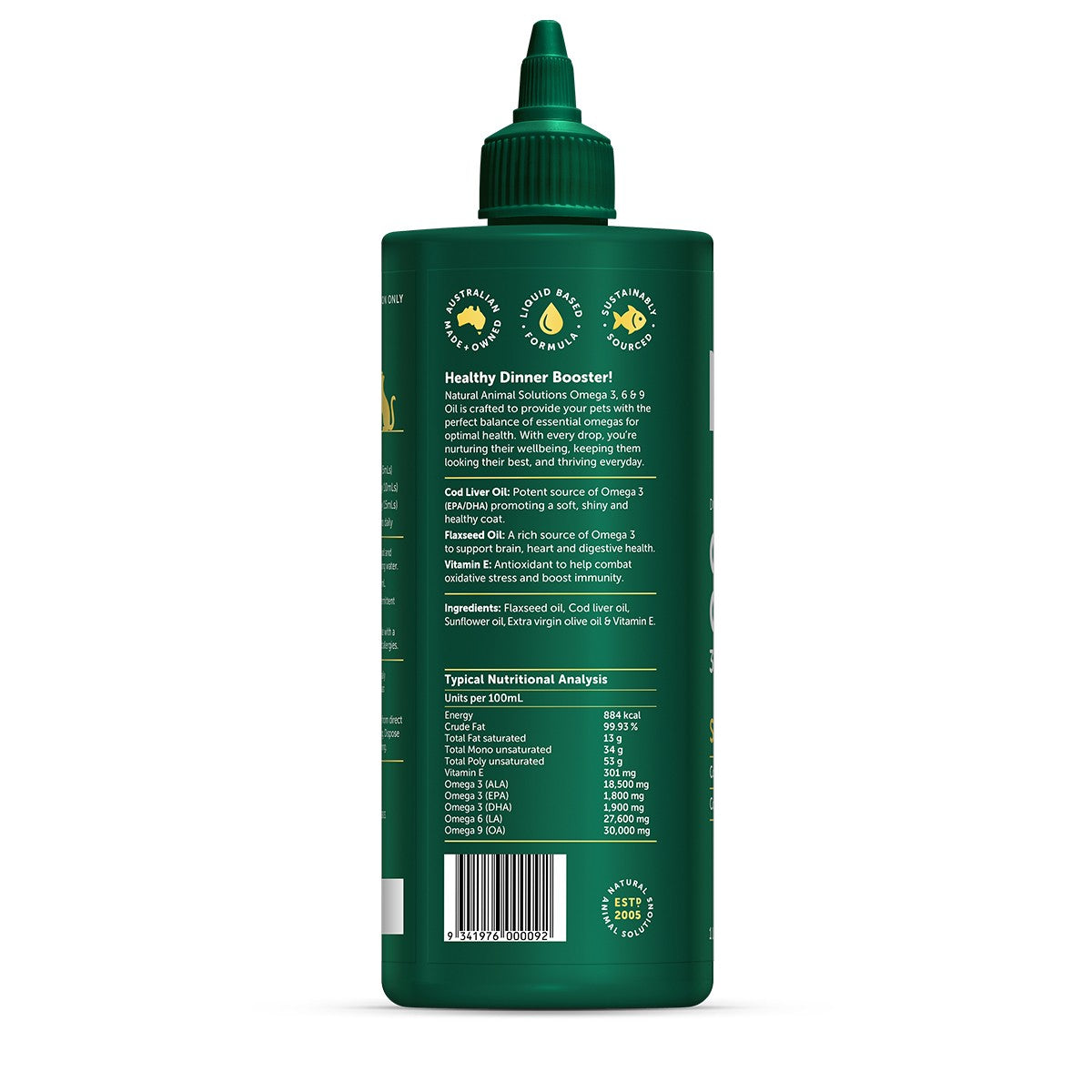 NAS Omega Oil 3 6 & 9 Supplement for Dogs, Cats & Horses