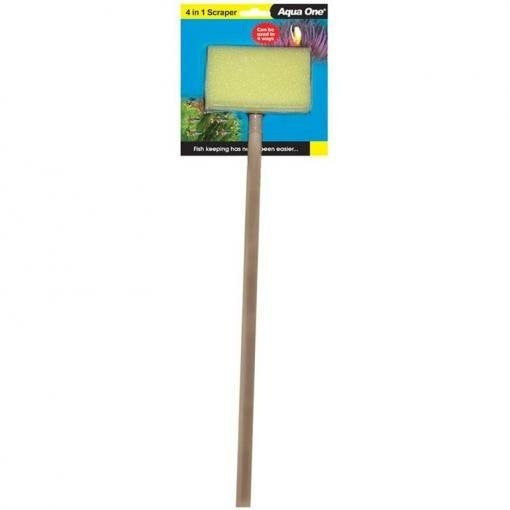 Aqua One 4 In 1 Aquarium Scraper and Cleaner
