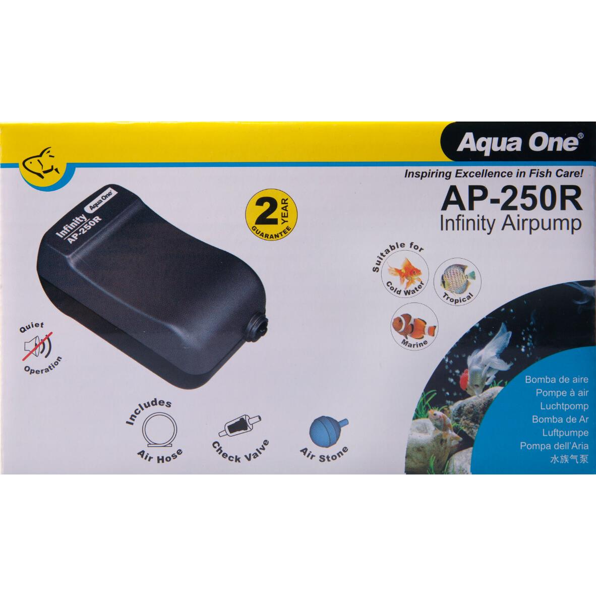 Aqua One AP250 Infinity Airpump Single 200L/HR