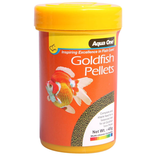 Aqua One Goldfish Pellet Fish Food 1mm 45g