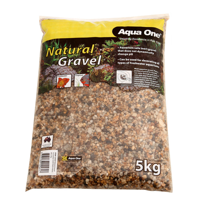 Aqua One Natural Gravel Australian Gold Dark 4-6mm Mix