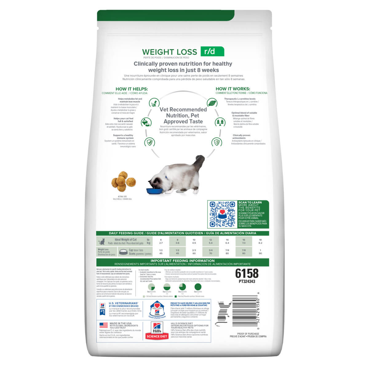 Hill's Prescription Diet R/D Weight Loss Dry Cat Food