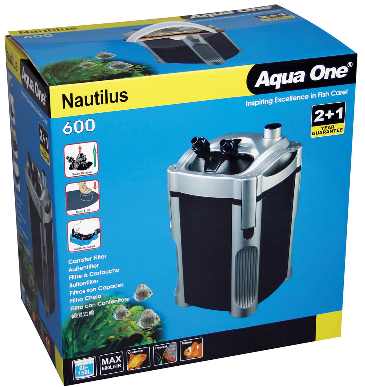 Aqua One 600 Nautilus Canister Filter 600 L/hr