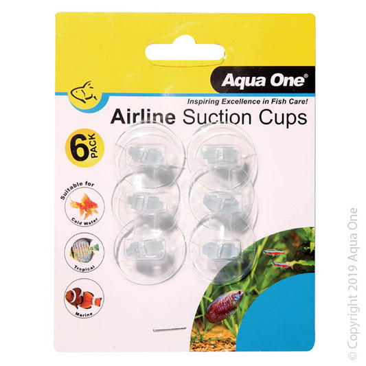 Aqua One Air Line Suction Cups 6pk