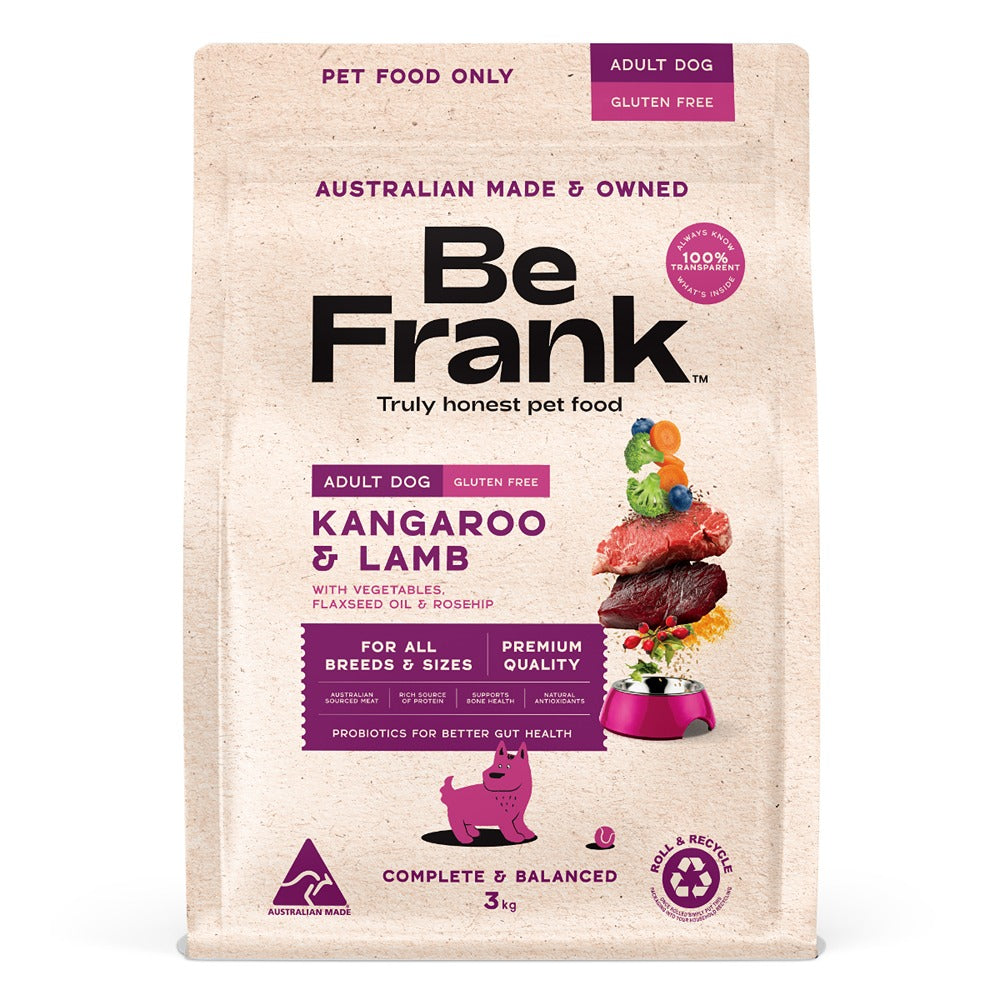Be Frank Kangaroo & Lamb Dry Dog Food