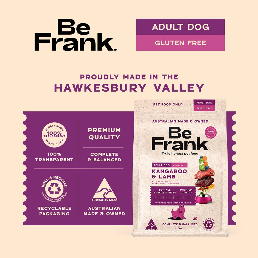 Be Frank Kangaroo & Lamb Dry Dog Food
