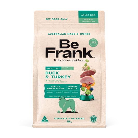 Be Frank Grain Free Duck & Turkey Dry Dog Food