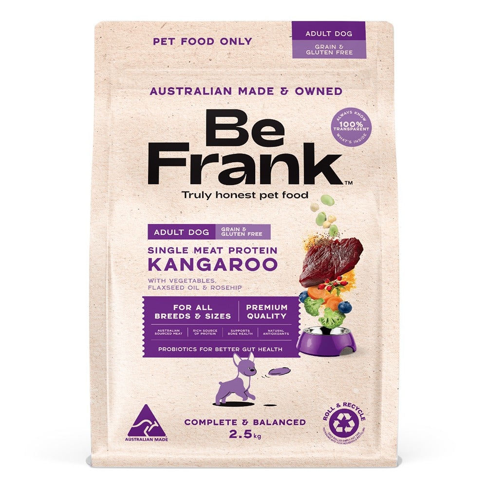 Be Frank Grain Free Kangaroo Single Protein Dry Dog Food