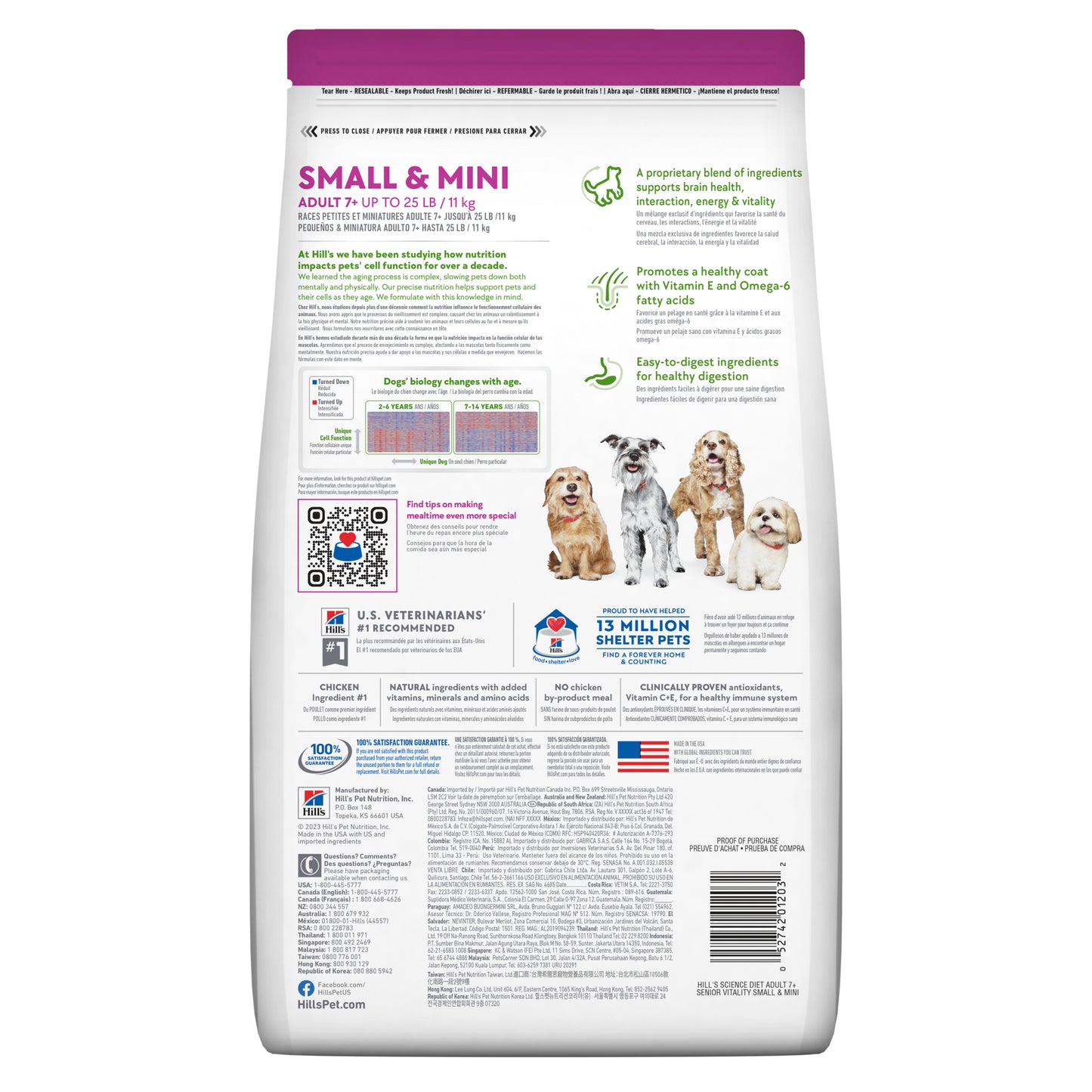 Hill's Science Diet Senior Vitality Small & Mini Senior Chicken Dry Dog Food
