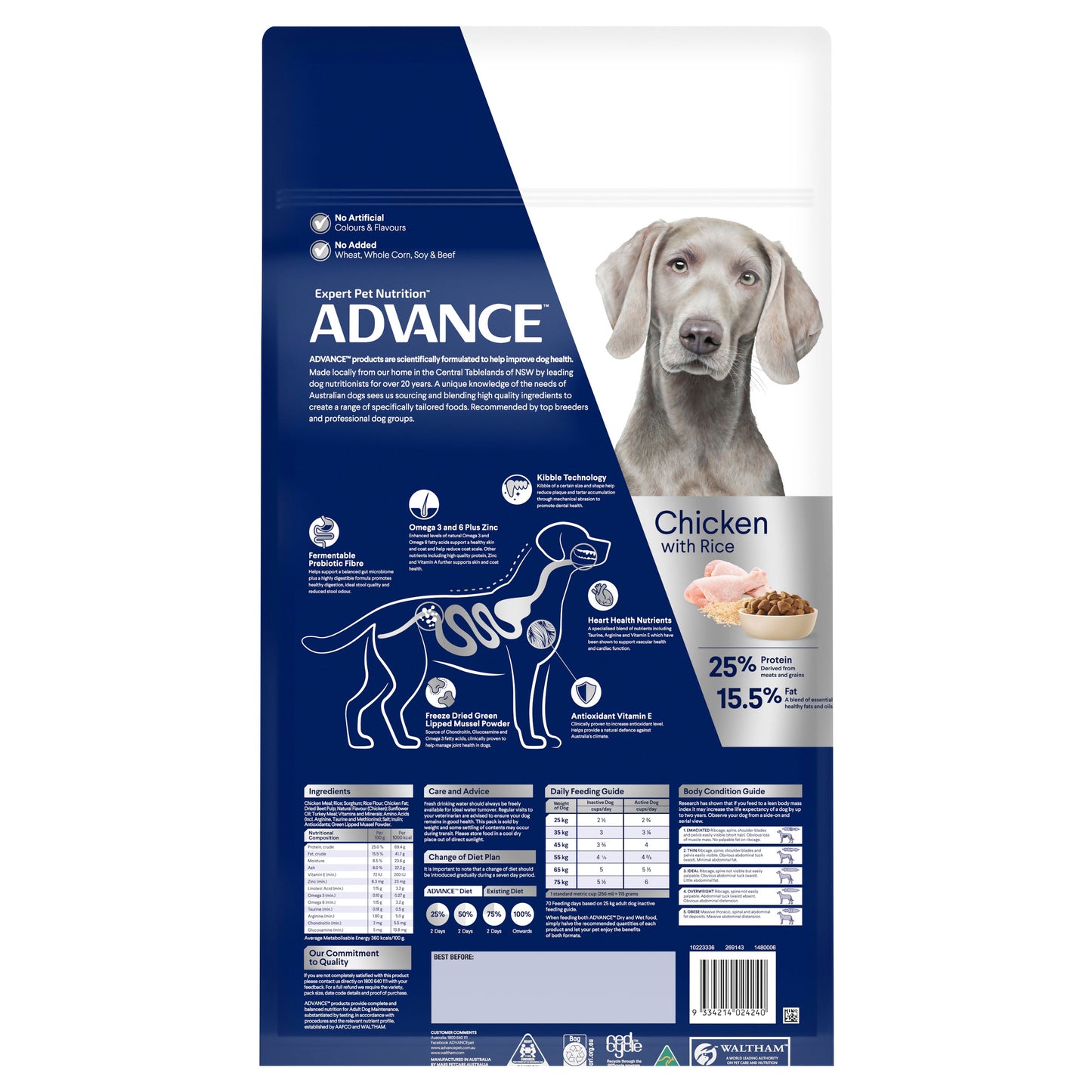 Advance Large Adult Chicken With Rice Dry Dog Food