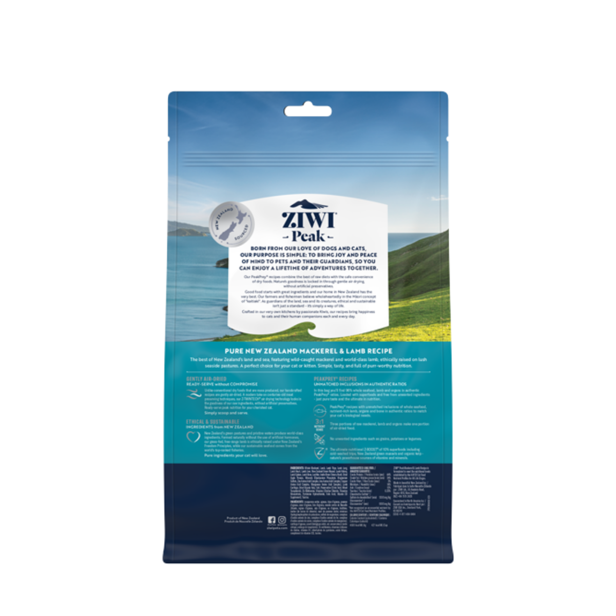 Ziwi Peak Air Dried Mackerel & Lamb Recipe Dry Cat Food